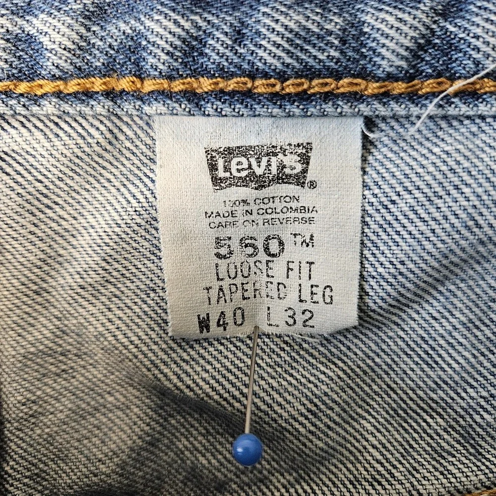 Levis 550 Jeans 40x32 Relaxed Loose Tapered Y2K Baggy Grunge Vintage 2001 VTG